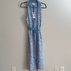 Diane Von Furstenberg and Target Blue and White Midi Dress